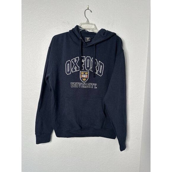 Official Oxford University Mens Hoodie Sweatshirt Big Tall 2XL Blue Embroidered - Picture 1 of 5